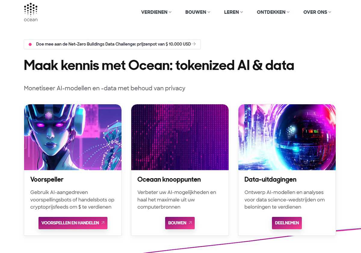 Ocean Protocol startpagina