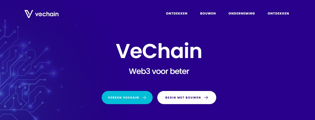 VeChain startpagina