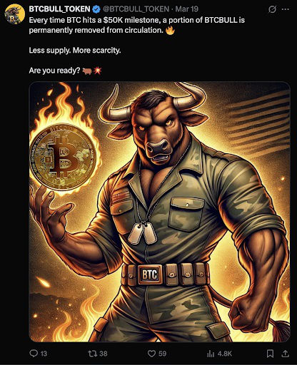 BTC Bull social media status