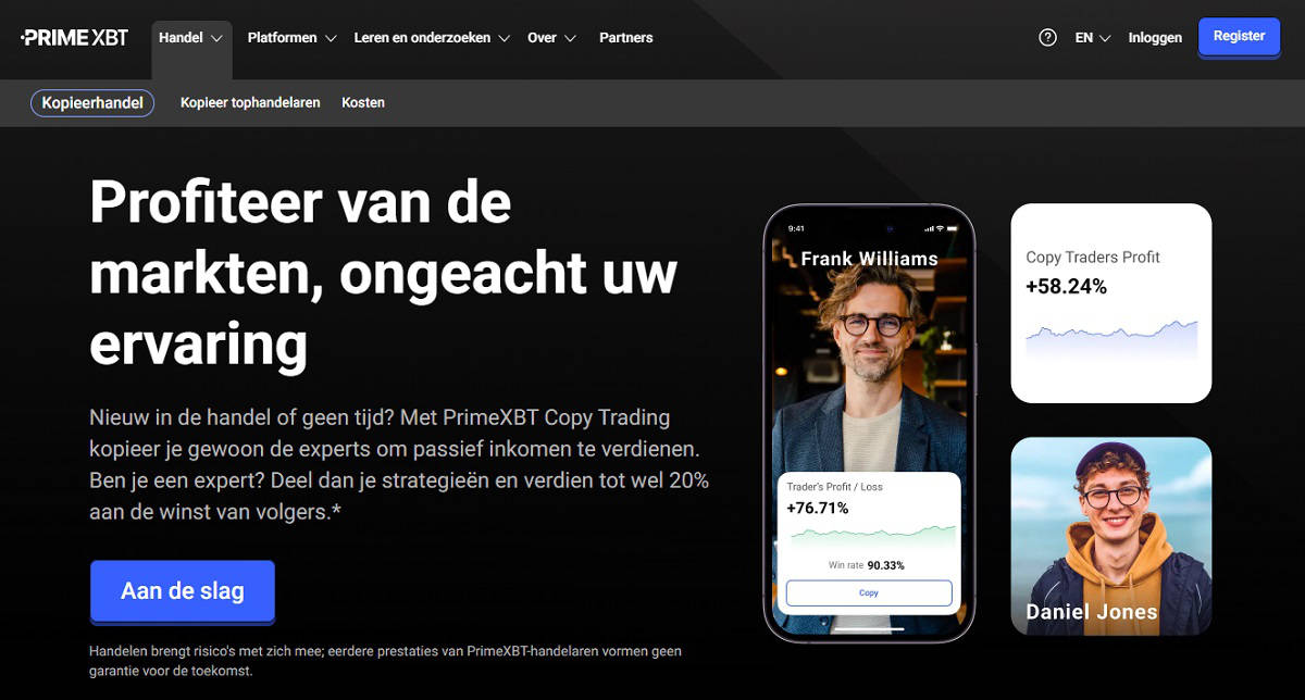 PrimeXBT copy trading
