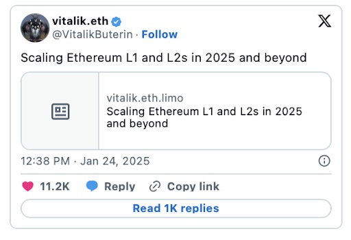 Vitalik eth social media status