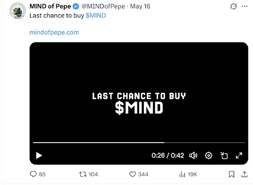 MIND of Pepe - Laatste kans om $MIND te kopen