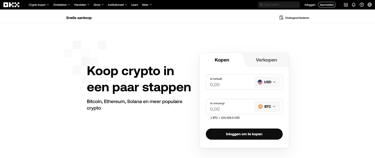 OKX crypto kopen