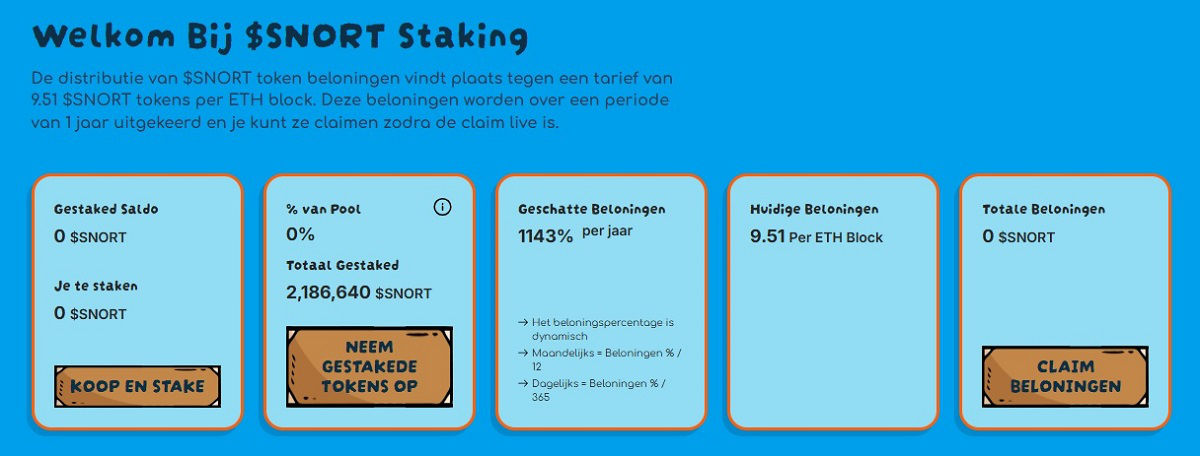 Snorter staking