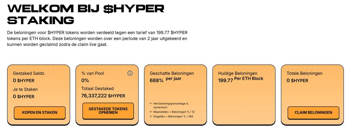 Bitcoin Hyper staking