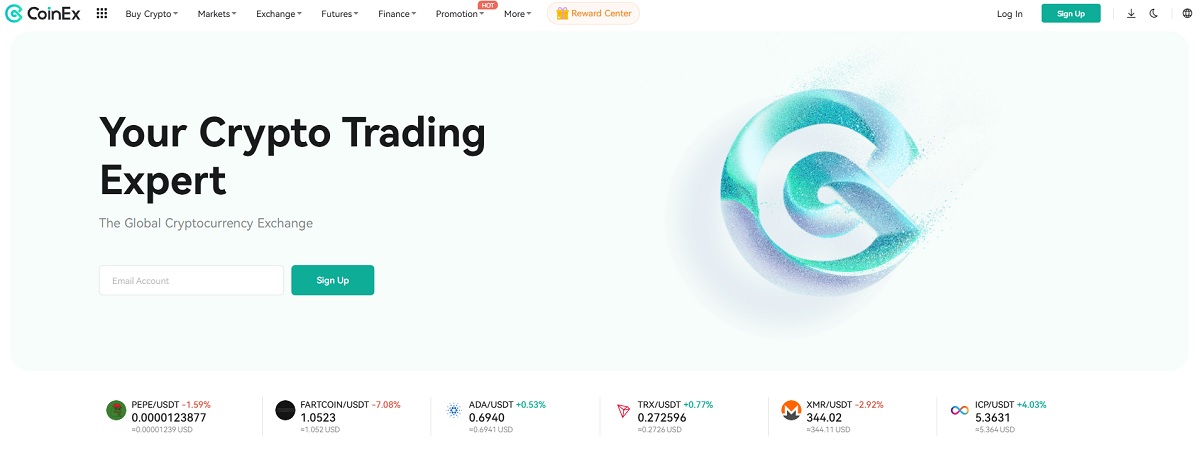 CoinEx website