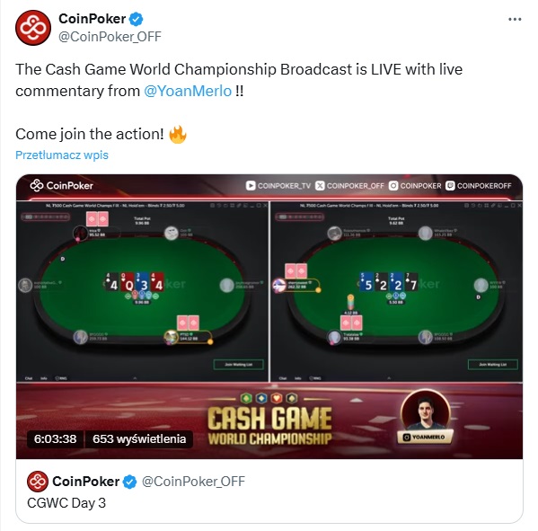 CoinPoker status