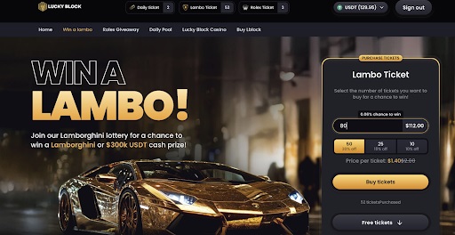 Lucky Block Win een lambo