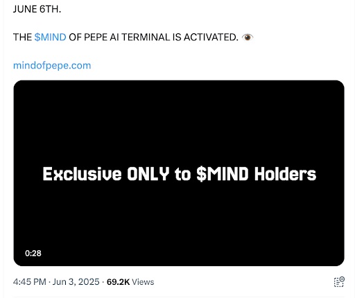 MIND of Pepe AI terminal is geactiveerd