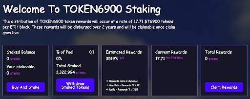 Token6900 Staking