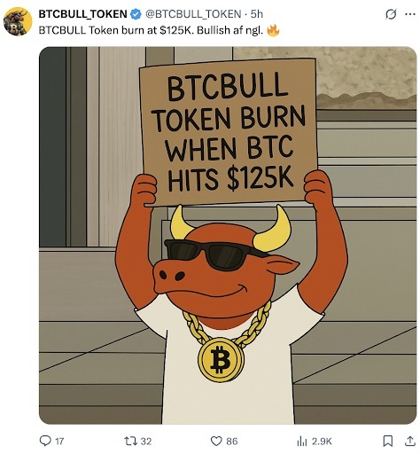 BTC Bull brandt wanneer BTC $125 miljoen bereikt