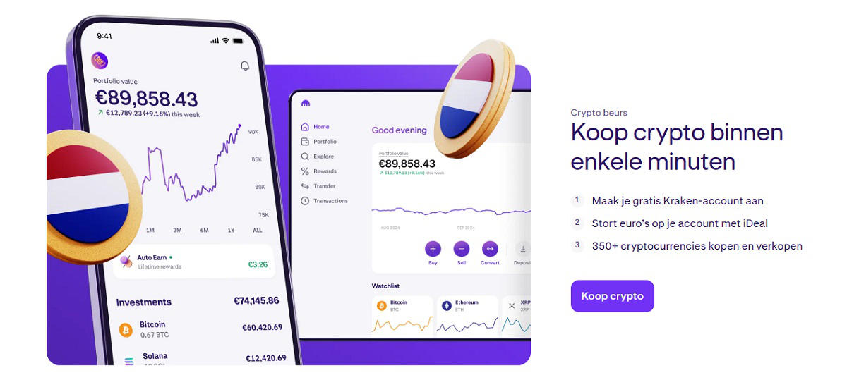 Kraken koop crypto