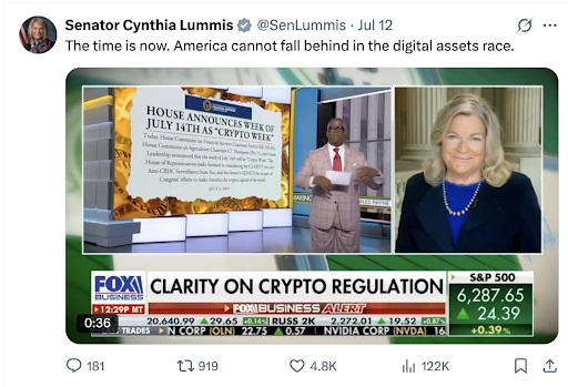 Senator Cynthia Lummis grafiek