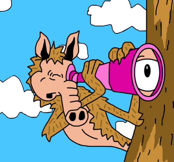 Snorter met verrekijker