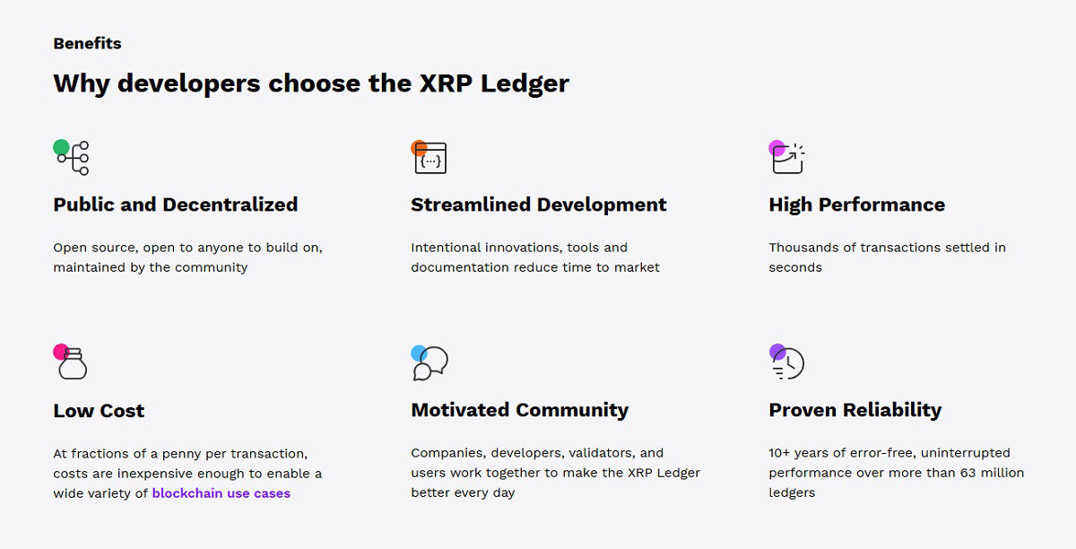 XRP Ledger benefits