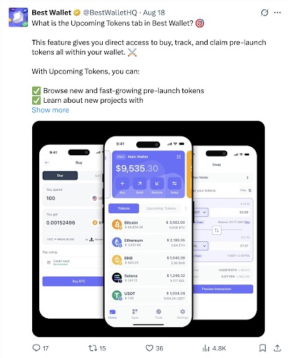 Best Wallet status