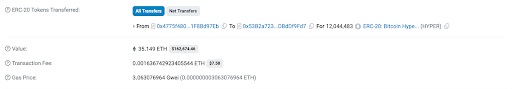 Etherscan-transactie
