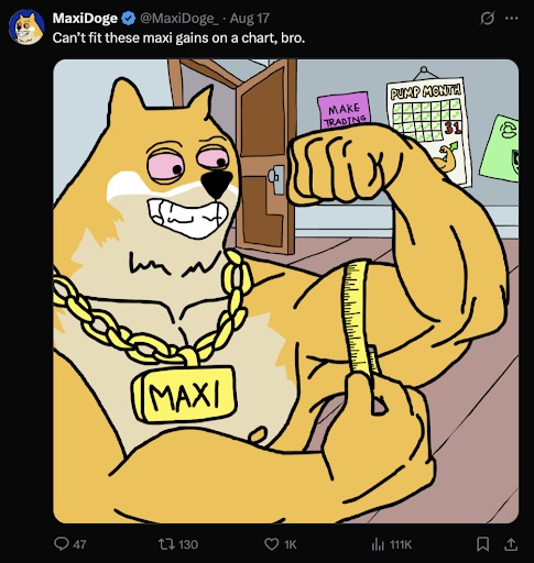 Maxi Doge Deze maximale winsten kunnen niet op een grafiek worden weergegeven