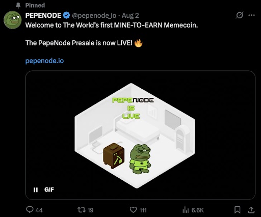 Pepenode status