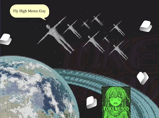 TOKEN6900 Fly high meme guy