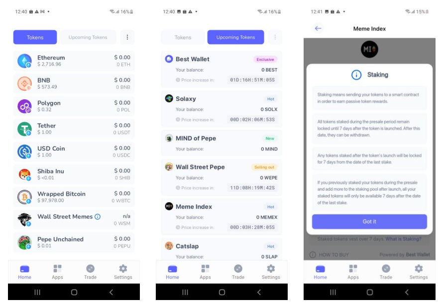 Best Wallet staking