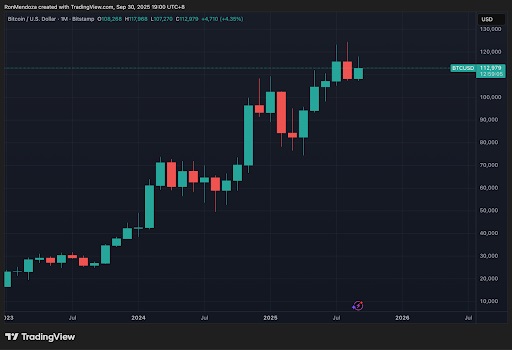 Bitcoin US dollar prijsgrafiek