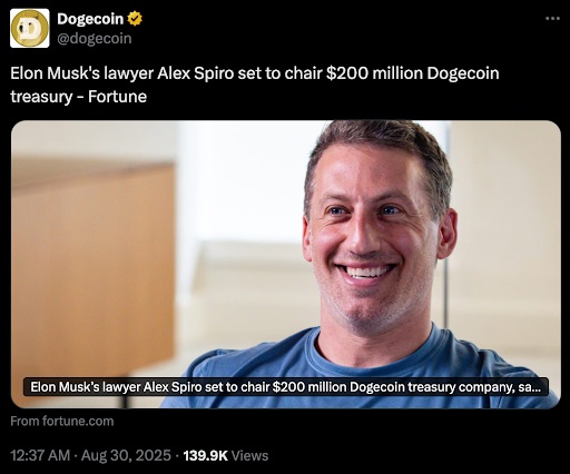 Dogecoin status