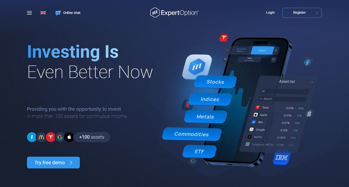 ExpertOption website