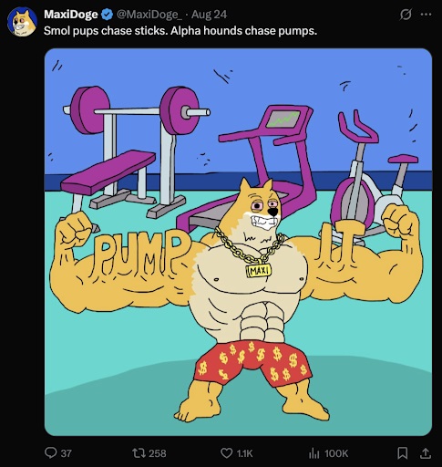 Maxi Doge Alfahonden jagen op pompen