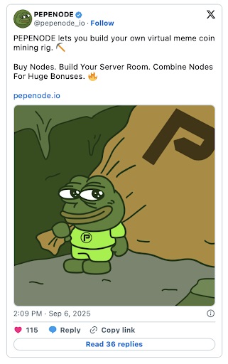 Pepenode status