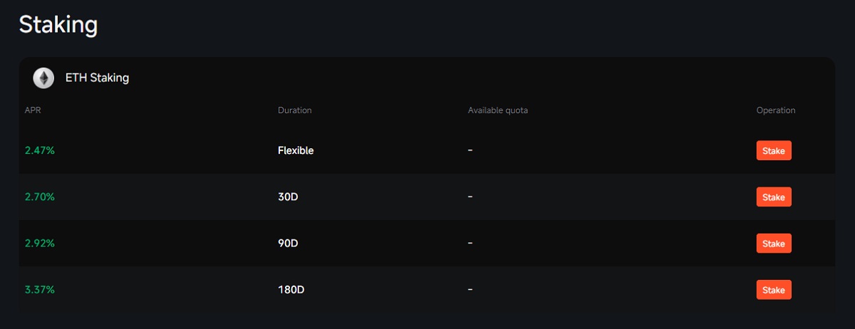 Pionex staking