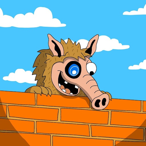 Snorten achter een muur