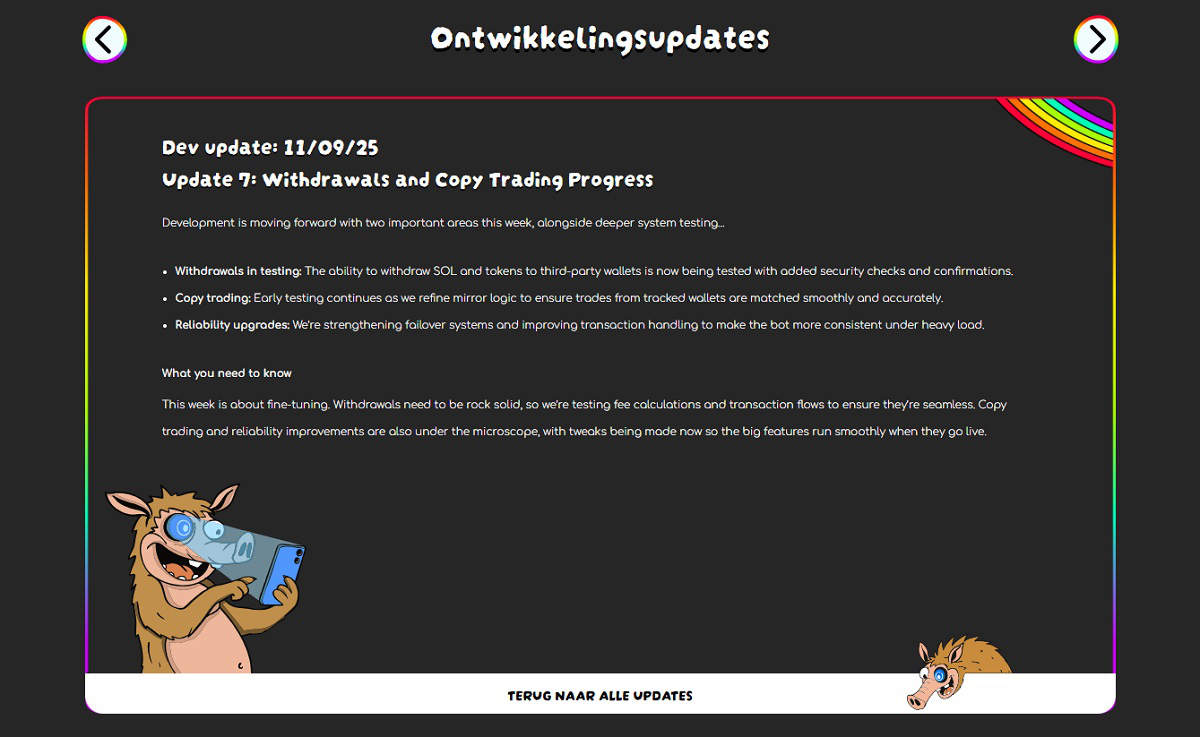 Snorter Dev update 11-09-2025