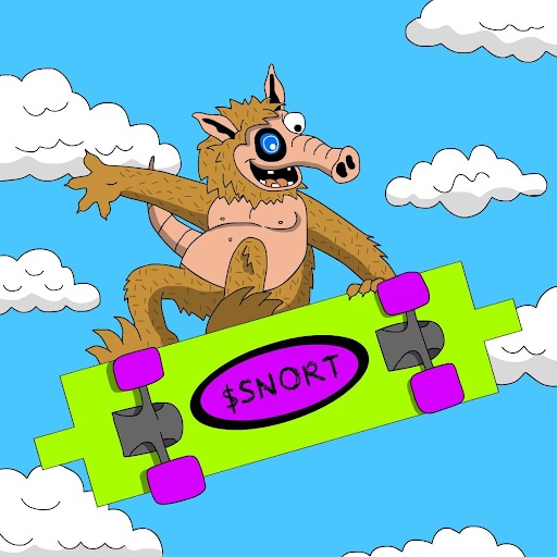 Snorter Token op een skateboard