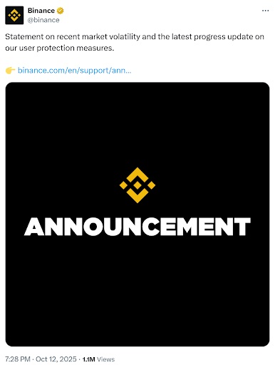 Binance status