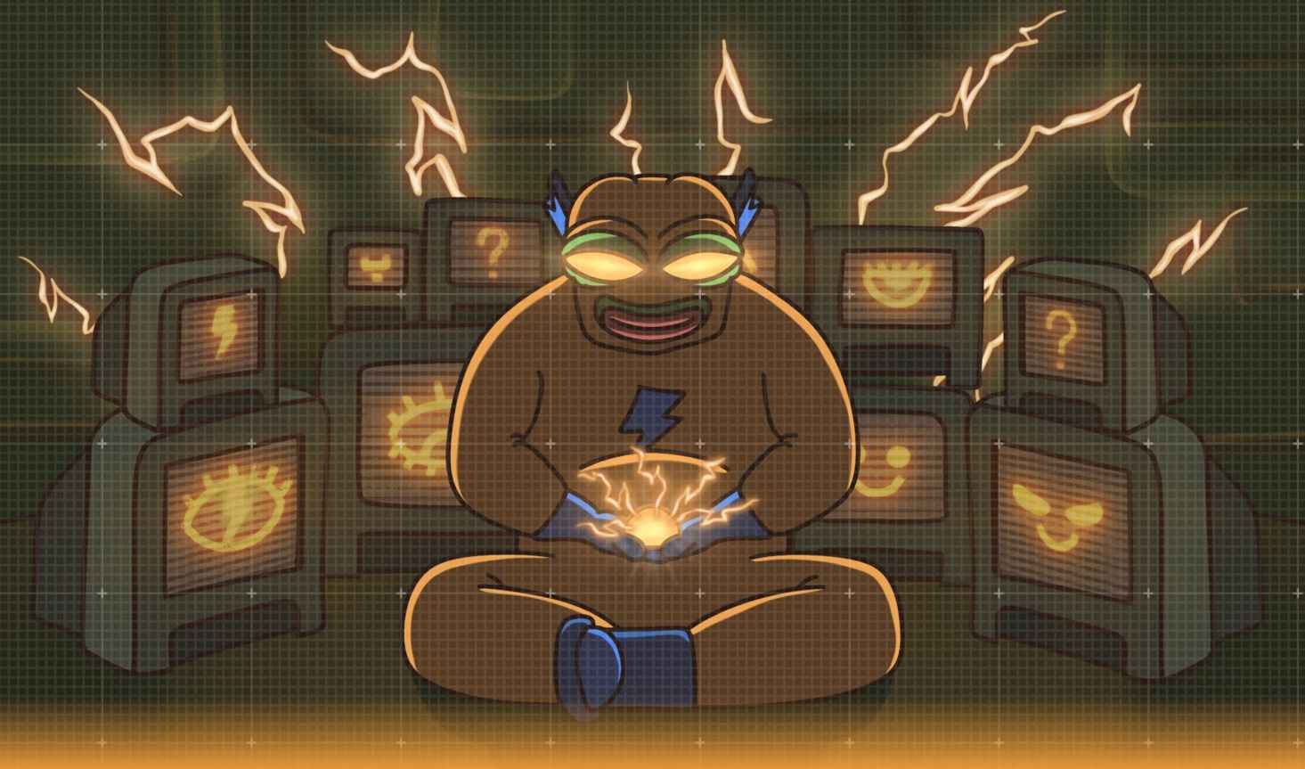 Bitcoin Hyper op de achtergrond van schermen