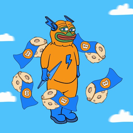 Bitcoin Hyper op een blauwe achtergrond