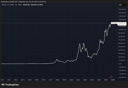 Bitcoin-US Dollar prijsgrafiek