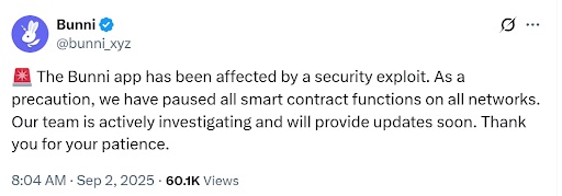 Bunni bericht op sociale media