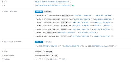 Etherscan transactie