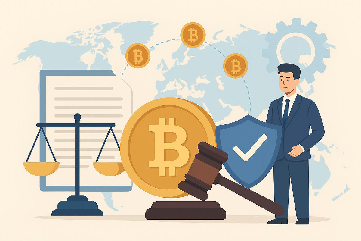 Illustratie van de regelgeving in de wereld van cryptovaluta