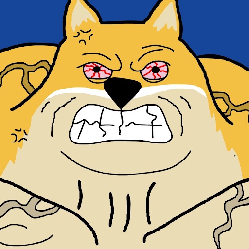 Maxi Doge grijnst