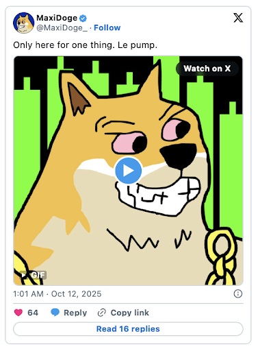 MaxiDoge status