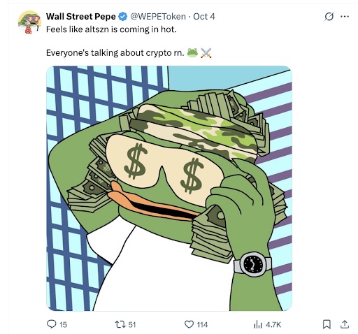 Wall Street Pepe status