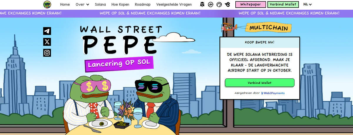 Wall Street Pepe website