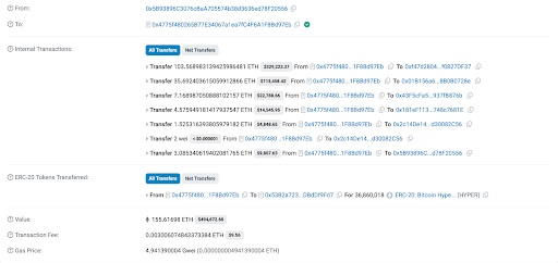 Etherscan-transacties