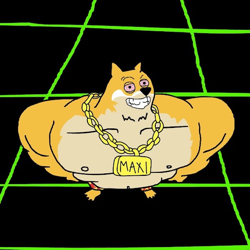 Maxi Doge op een geblokte vloer
