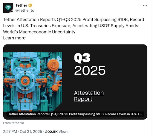 Tether status