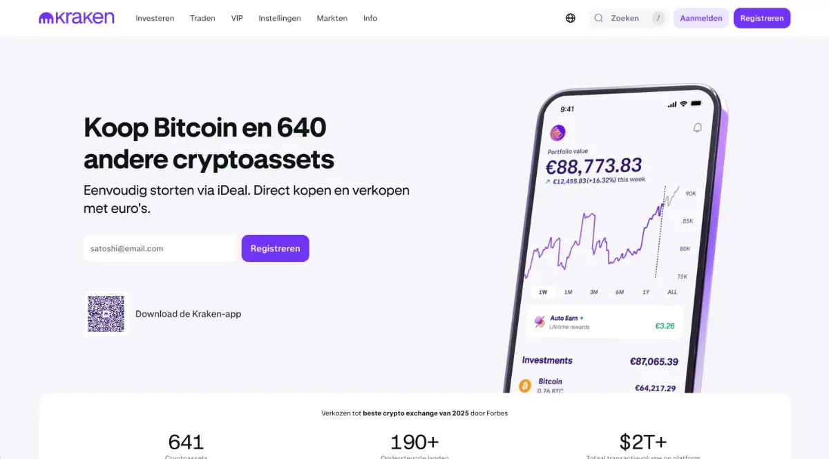 Kraken startpagina
