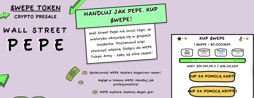 Wall Steet Pepe 35 milionów w przedsprzedaży